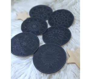 Stickserie ITH - Untersetzer Flower Circles